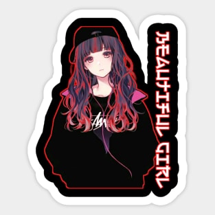 Animation beautiful girl Sticker